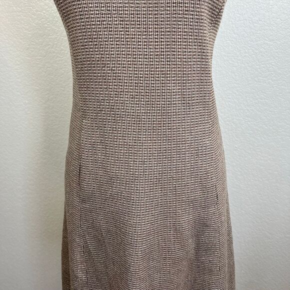 Theory JORA Dress Tan Brown Wool Sleeveless A-Line Fit & Flare size 2  pin up - Picture 13 of 16